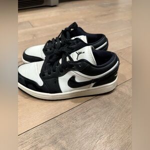 Jordan Black and White Athletic Shoes